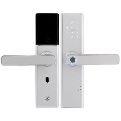 Touchscreen Fingerprint Wifi Entry Door Lock With Handle Lock Easy To Install For Home Hotel
