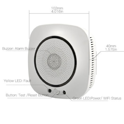 Tuya APP Smart WiFi Gas Detector Kitchen Cooking Gas Leak Alarm and Carbon Monoxide Detector
